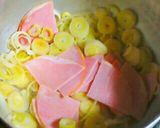 ハムとネギの鶏がらスープ作り方2写真