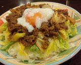 味噌ダレ牛肉とレンコンdeキレイに丼♪作り方6写真