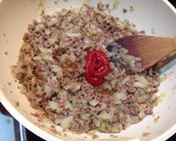 タコライス風♪ひき肉とトマトのさっぱり丼作り方3写真