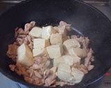 豆腐と豚肉のキムチ炒め（温玉・グラタン風作り方4写真