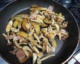 きのことベーコンと茄子のバター醤油炒め作り方4写真