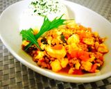 簡単☆トマトソースで洋風豆腐丼作り方3写真