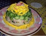 簡単！ハート♡ ケーキ風 チラシ寿司作り方6写真