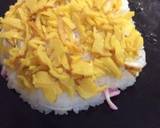 お誕生日ピンク！薔薇な花！すし飯ケーキ作り方8写真