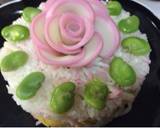 お誕生日ピンク！薔薇な花！すし飯ケーキ作り方16写真