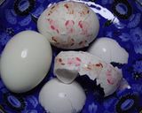 ゆで卵をむき易く、イースターエッグ？作り方4写真