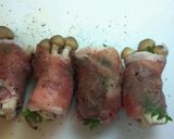 きのこの豚肉巻き、さっぱりと蒸し焼きに作り方4写真