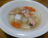 鮭と大根とにんじんのスープ煮作り方3写真