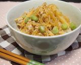 ヘルシー♡たけのこと鶏そぼろの炒め丼作り方6写真