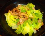 包丁いらず！レタスと豚肉のすき焼き風作り方3写真