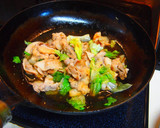包丁いらず！レタスと豚肉のすき焼き風作り方4写真