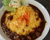 残ったカレーで☆オムパスタ作り方5写真