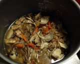 鶏ひき肉ときのこの炊き込みご飯♬作り方5写真