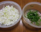 新玉ねぎと生バジルの簡単つくね作り方1写真