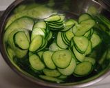 胡瓜の消費に！なめたけ和え(水菜も可)作り方1写真