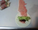 あと１品！豚と餃子の皮で梅ノリまき巻き作り方3写真