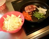 マスタード肉野菜炒め作り方1写真