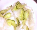 簡単副菜後一品に大根きゅうりの梅こん和え作り方3写真