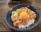アボカドサーモン丼作り方4写真