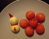 フルーツカット♡ゆきだるまとお花♪作り方1写真