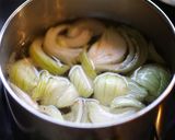 新玉ねぎto絹さやの味噌汁作り方2写真