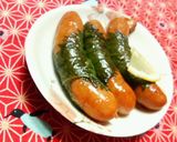 バター大葉にんにく醤油で☆巻きソーセージ作り方3写真
