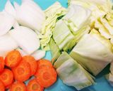 簡単♡スナップエンドウと春野菜のトマト煮作り方2写真