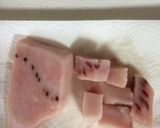 美味☆カジキまぐろの唐揚げ作り方1写真