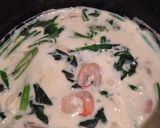 エビほうれん草の簡単豆乳クラムチャウダー作り方3写真