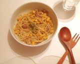 時短★ベーコン＆コーンのパスタ作り方5写真