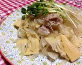 新玉ねぎとタケノコのシンプル炒め作り方5写真