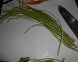 ミツバとツナ&らっきょう茎パスタ作り方1写真