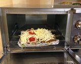 糖質制限　高野豆腐のピザ　ハーフ＆ハーフ作り方4写真