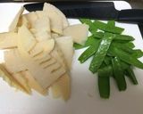 ☆春レシピ☆たけのこと絹さやの炒めもの作り方1写真