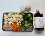高野豆腐とささみのやさしい卵とじ作り方1写真