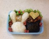 うさぎのモフィーと黒猫のソラのキャラ弁♪作り方4写真