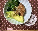 鯖味噌ほうれん草＊アボカド添え作り方3写真