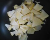 茹でたタケノコと春キャベツの炒め物作り方8写真