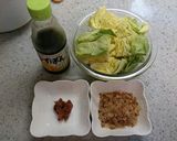 ポン酢で！温キャベツの梅鰹節和え！作り方1写真