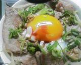 大葉にんにく醤油で、こりゃぶったま丼作り方3写真