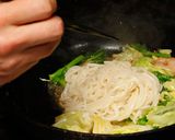 春キャベツの和風ペペロン釜玉のおうどん作り方5写真