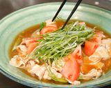 豚しゃぶレタスのポン酢餡かけのおうどん作り方7写真