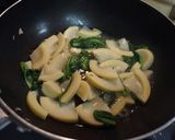 たけのことほうれん草の卵とじ作り方3写真