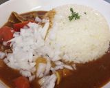 生新たまねぎみじん切りかけカレー♡はまる作り方2写真