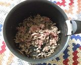 麺つゆで牛蒡と牛肉の炊き込みご飯作り方3写真