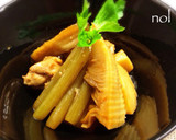 筍ともも肉の煮物 旬のふき♪牛蒡と一緒に作り方5写真