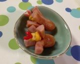 幼稚園弁当＊簡単ウインナーコーンのお花作り方2写真