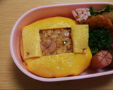 幼稚園 お弁当 キャラ弁 こんちわうさぎ作り方6写真
