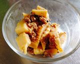 筍と椎茸と挽肉の卵和え リメイク作り方1写真