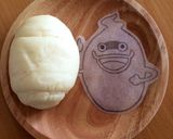 白パンで妖怪ウォッチウィスパー♪キャラ弁作り方1写真
